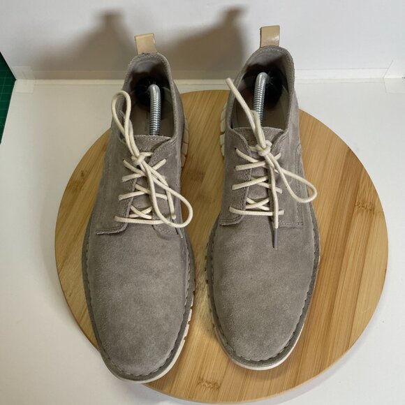 Cole Haan Men 10.5 Gray Beige ZeroGrand Oxford C31256 Suede Leather Lightweight - Picture 6 of 9